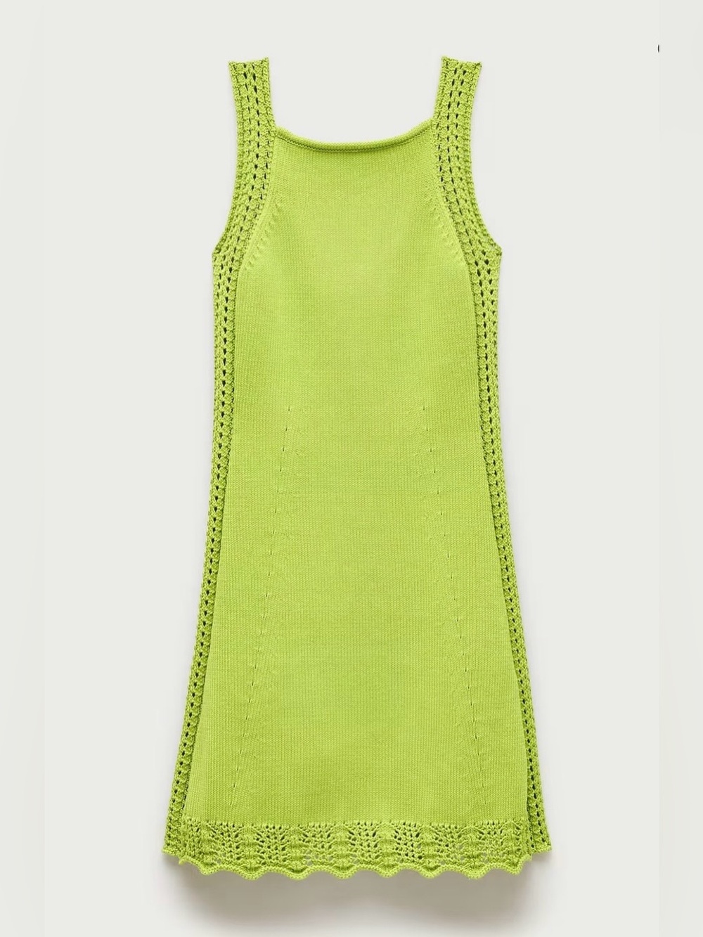 J.Crew Crochet-Trim Sweater Dress in Glowing Palm